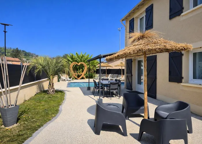 Villa Sublime Des Oliviers - Piscine Chauffee, Espace Detente, Baby-foot, Cuisine Exterieure - Proche D'agen Bon-Encontre